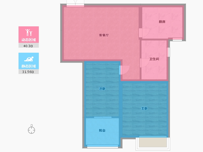 江苏省-淮安市-烨宸广场二期-64.00-户型库-动静分区