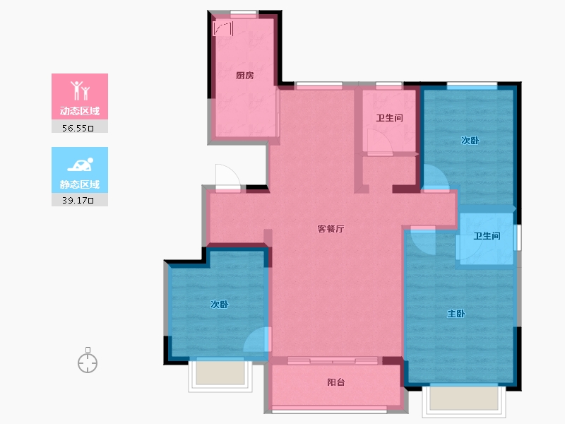 山东省-潍坊市-德润天宸-90.00-户型库-动静分区