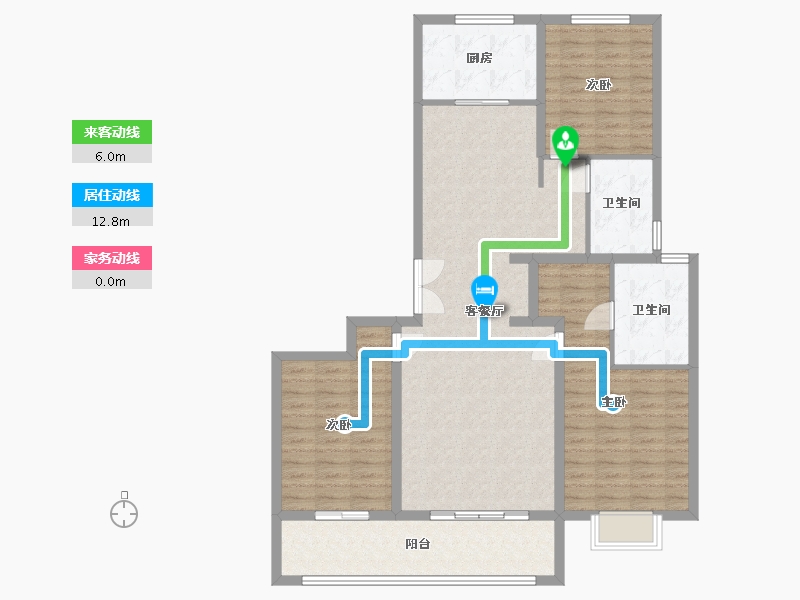 山西省-太原市-龙城金茂府-130.00-户型库-动静线