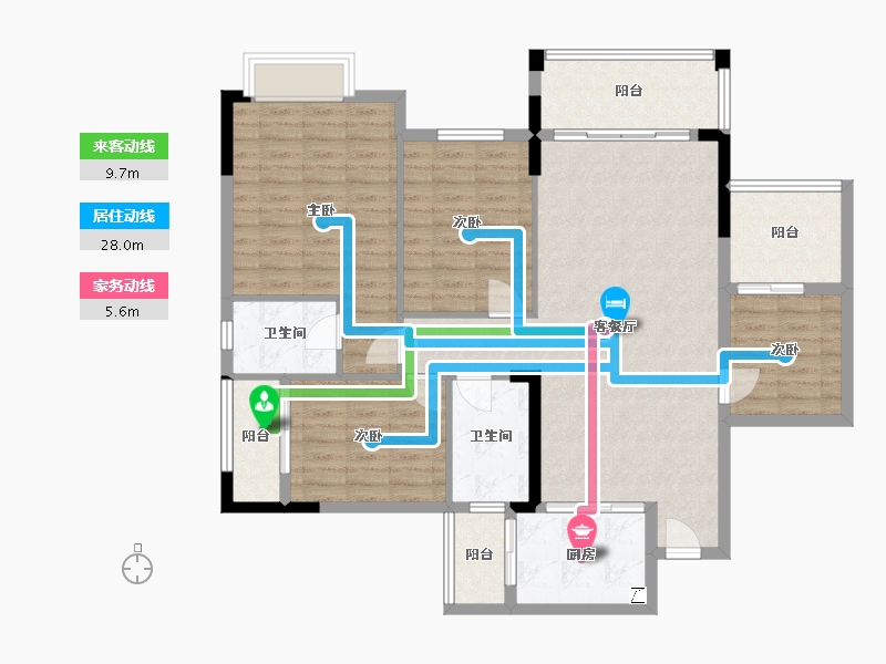 广西壮族自治区-梧州市-东岸豪庭-116.00-户型库-动静线