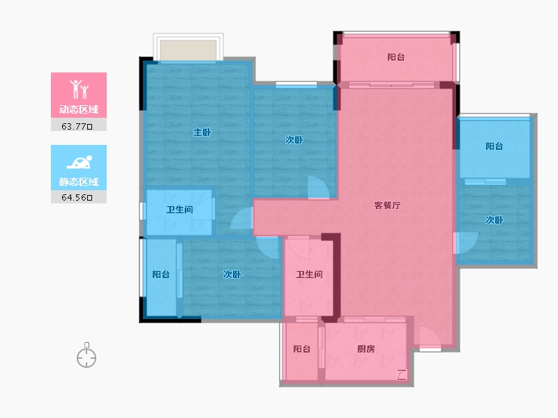 广西壮族自治区-梧州市-东岸豪庭-116.00-户型库-动静分区