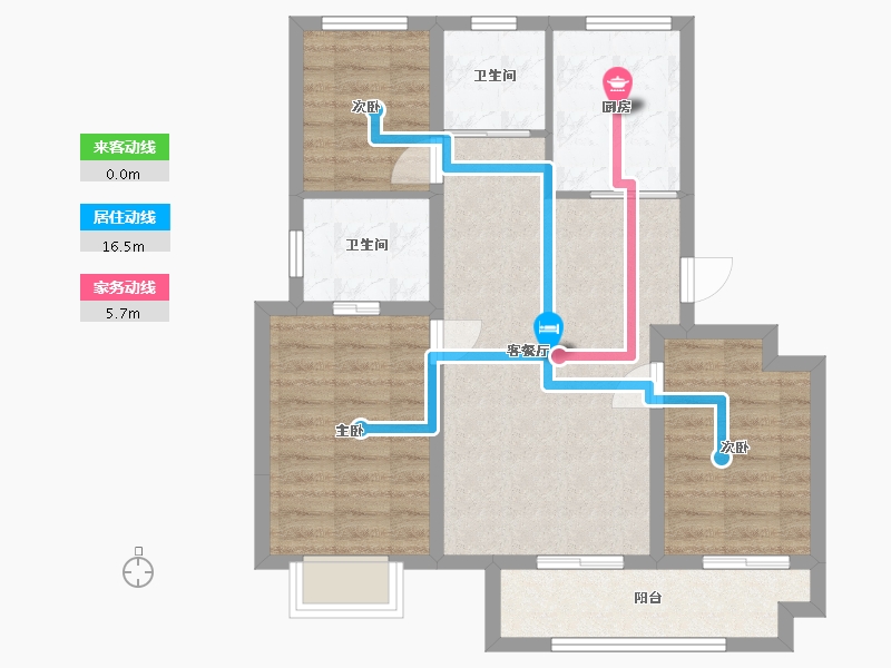 浙江省-金华市-悦江雅居-73.00-户型库-动静线