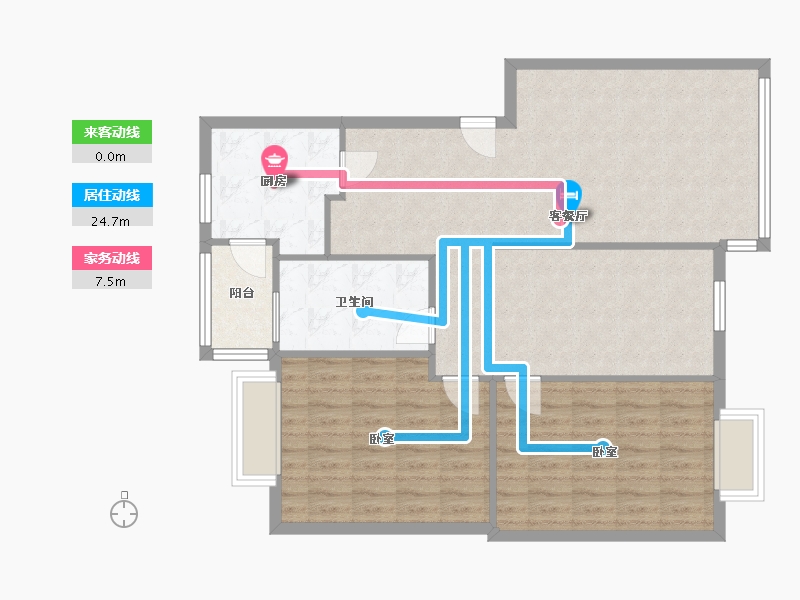 四川省-成都市-桃蹊路80号院-96.51-户型库-动静线