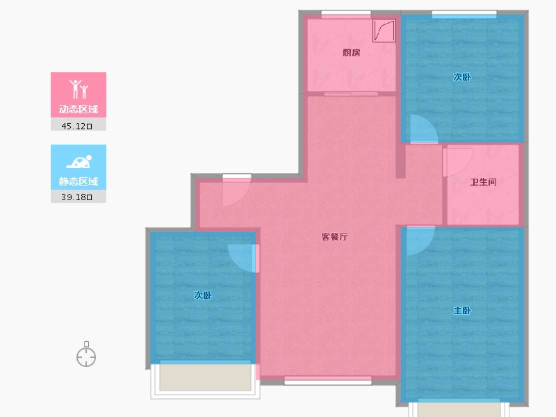 黑龙江省-哈尔滨市-汇智环球金贸城-80.00-户型库-动静分区