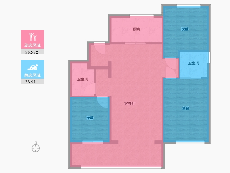 山东省-青岛市-万科公园大道-87.80-户型库-动静分区