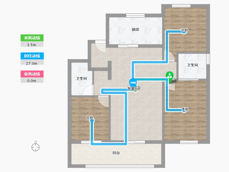 山东省-青岛市-万科公园大道-95.90-户型库-动静线