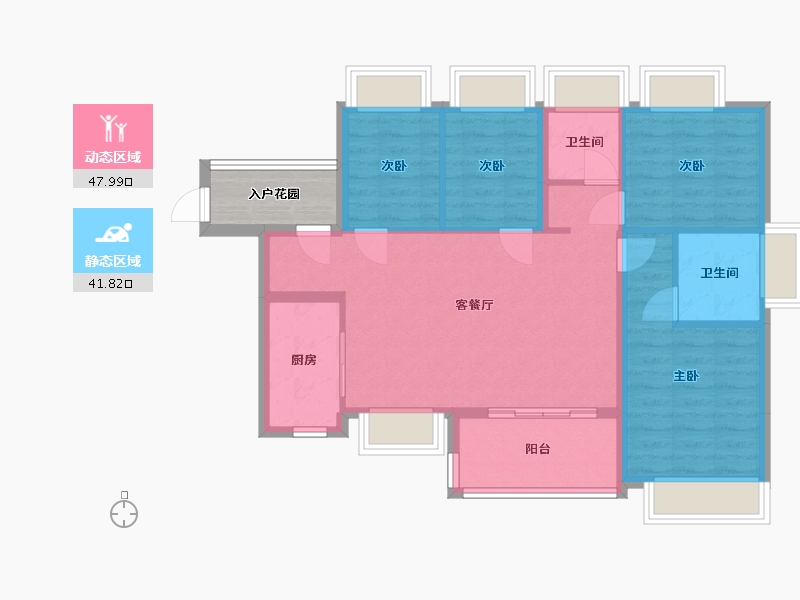 广东省-广州市-越秀TOD星汇城-83.00-户型库-动静分区