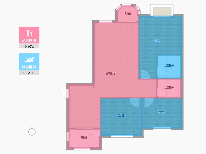 河北省-邯郸市-赵都新城-94.26-户型库-动静分区