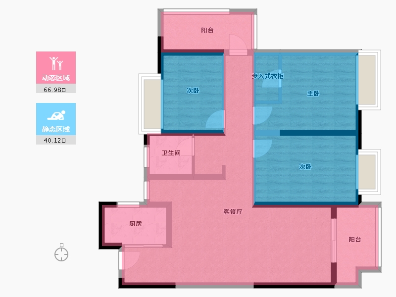 江苏省-淮安市-城置公园龙湾-95.00-户型库-动静分区