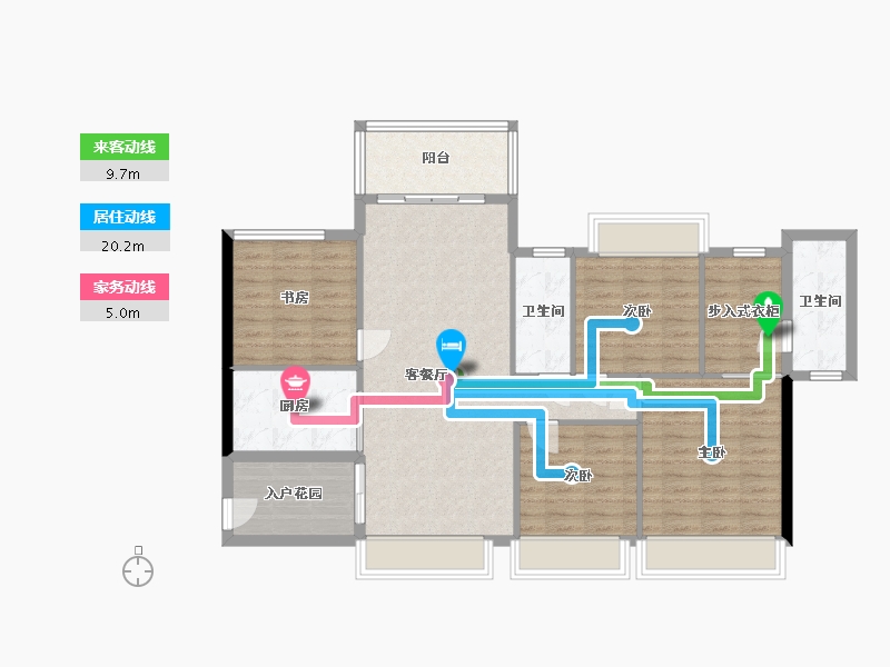 广东省-广州市-富城华庭-98.00-户型库-动静线