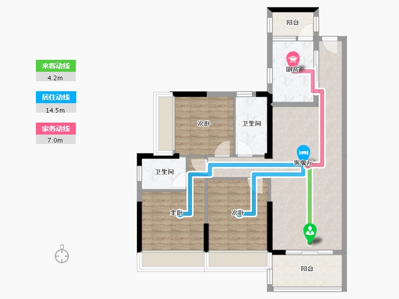 广东省-清远市-东建凯旋新城-89.00-户型库-动静线