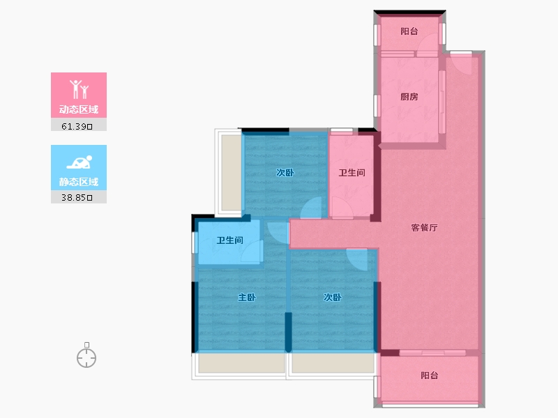 广东省-清远市-东建凯旋新城-89.00-户型库-动静分区