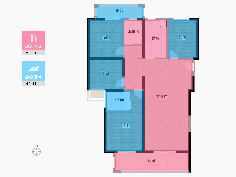 福建省-泉州市-东海湾门第-120.00-户型库-动静分区