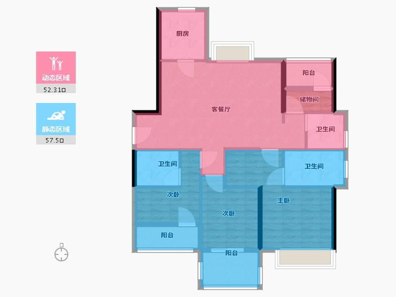 福建省-南平市-江南第一城-97.88-户型库-动静分区