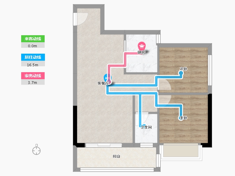 广西壮族自治区-南宁市-柳沙新天地-73.00-户型库-动静线