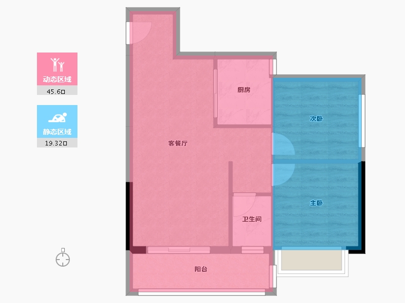 广西壮族自治区-南宁市-柳沙新天地-73.00-户型库-动静分区