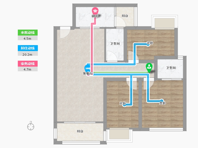 广东省-深圳市-新世界荔园阁（二期）-73.46-户型库-动静线