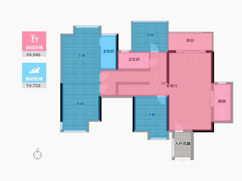 广西壮族自治区-南宁市-福瑞中央公园-144.00-户型库-动静分区