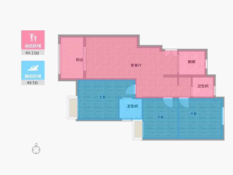 河南省-洛阳市-汝阳府二期上院-99.00-户型库-动静分区