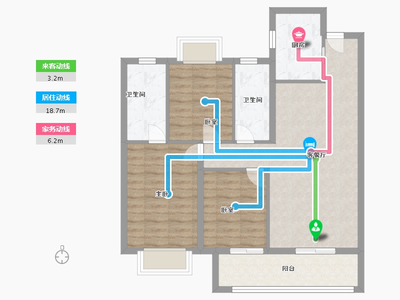 江西省-九江市-观澜小区-80.00-户型库-动静线