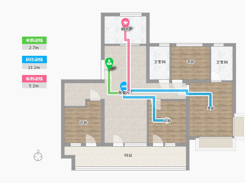 河北省-石家庄市-华山星岄府-125.00-户型库-动静线