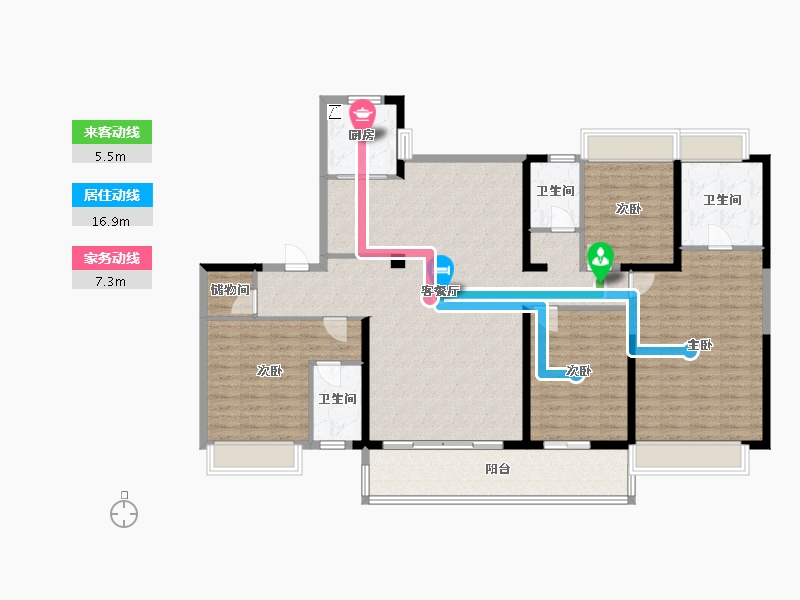 江苏省-盐城市-碧桂园世纪云谷(在建)-160.00-户型库-动静线