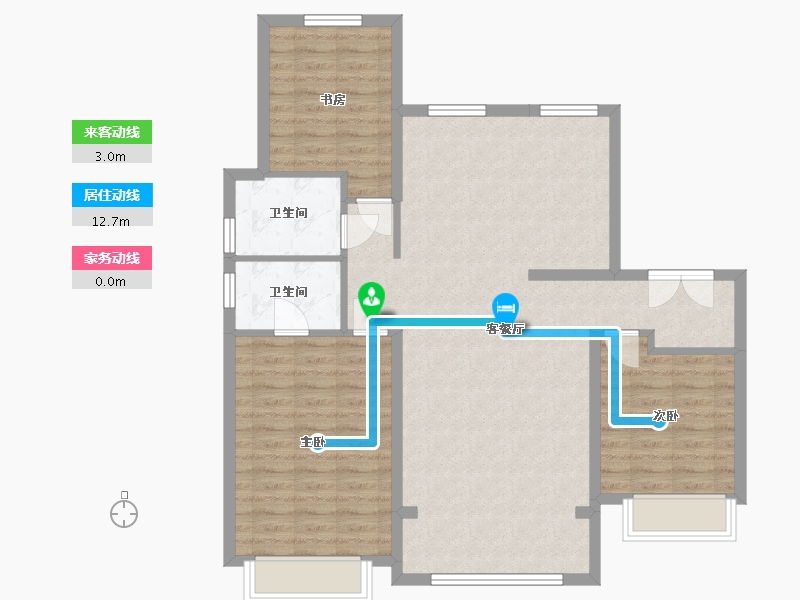 黑龙江省-哈尔滨市-中海·天誉-110.00-户型库-动静线