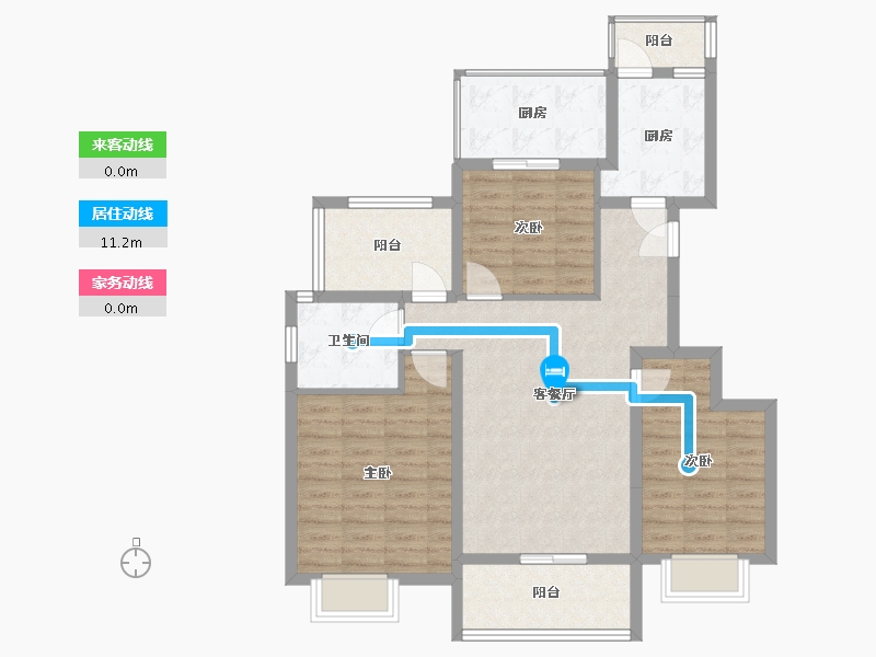 湖北省-恩施土家族苗族自治州-珑澄·瀚林苑-101.00-户型库-动静线