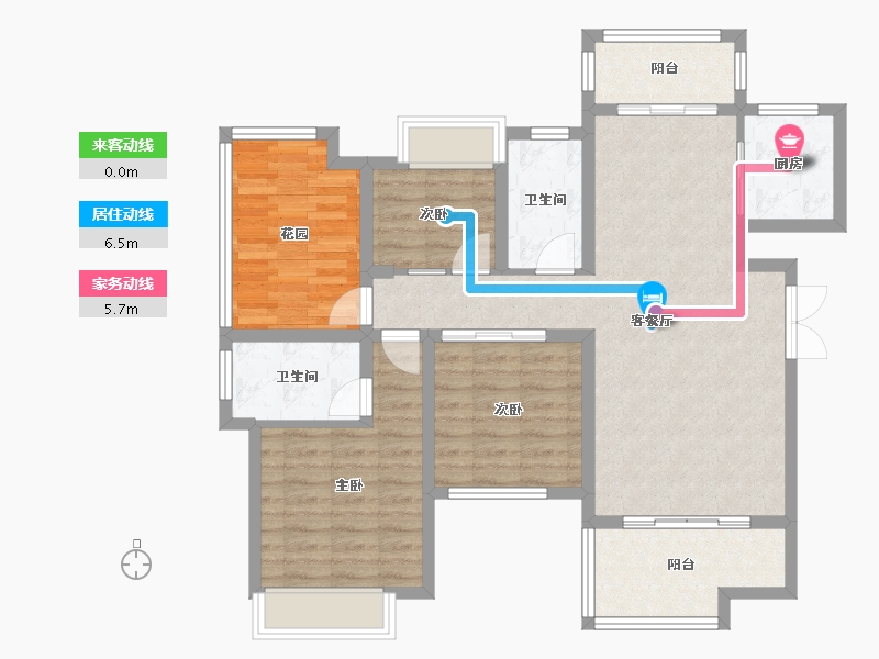 湖南省-永州市-岳麓名城-122.00-户型库-动静线