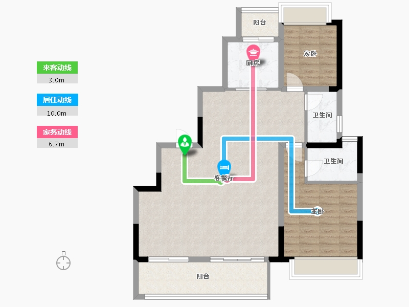 江苏省-常州市-品樾花园-90.00-户型库-动静线