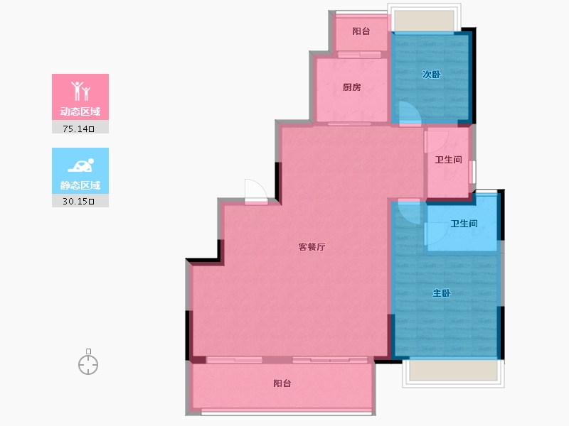 江苏省-常州市-品樾花园-90.00-户型库-动静分区