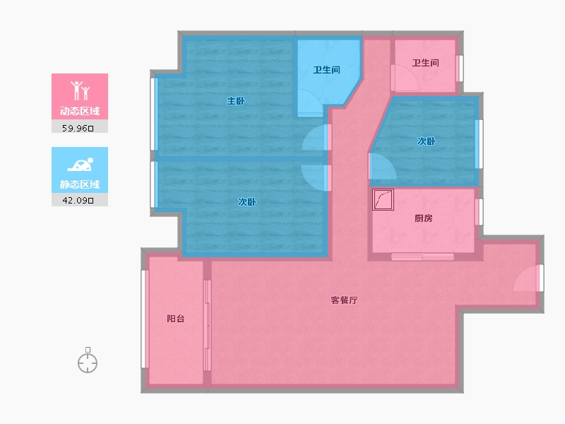 江苏省-宿迁市-泗洪县半岛国际-98.35-户型库-动静分区