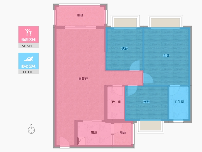 广东省-清远市-海洋花园-91.65-户型库-动静分区