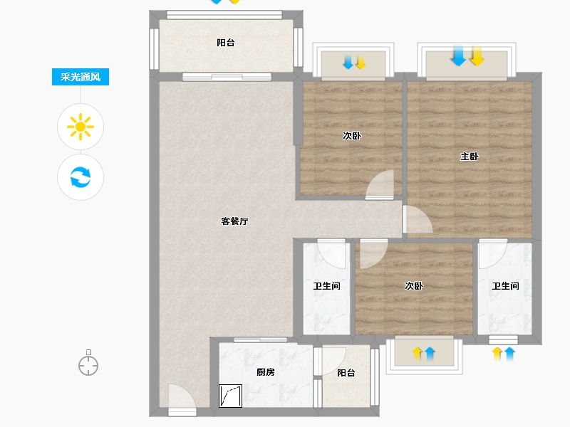 广东省-清远市-海洋花园-91.65-户型库-采光通风