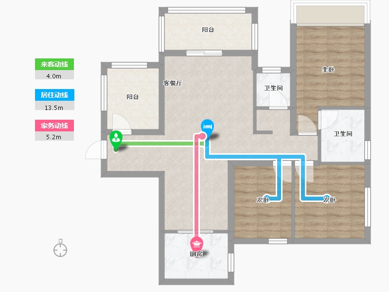 广西壮族自治区-南宁市-彰泰滨江学府-96.00-户型库-动静线