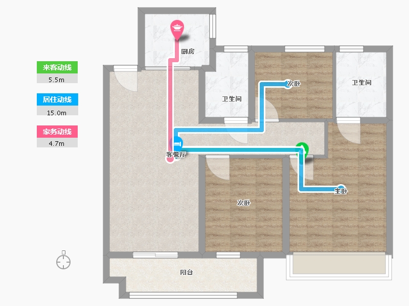 江苏省-无锡市-中梁应天首府-85.00-户型库-动静线