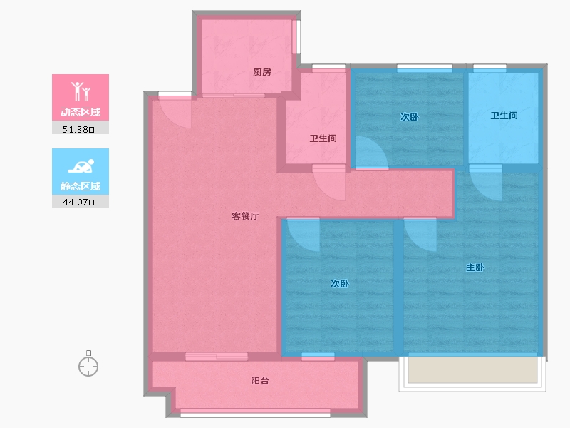 江苏省-无锡市-中梁应天首府-85.00-户型库-动静分区