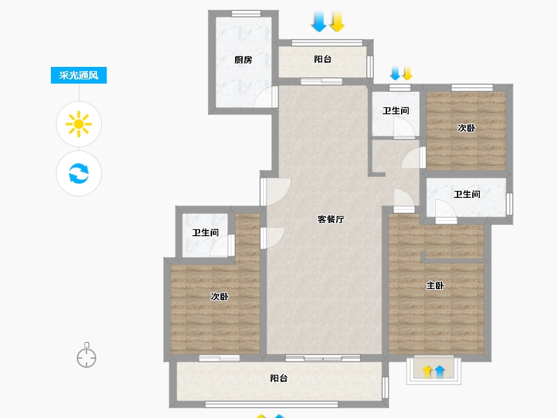 河南省-三门峡市-金渠国风苑-112.00-户型库-采光通风