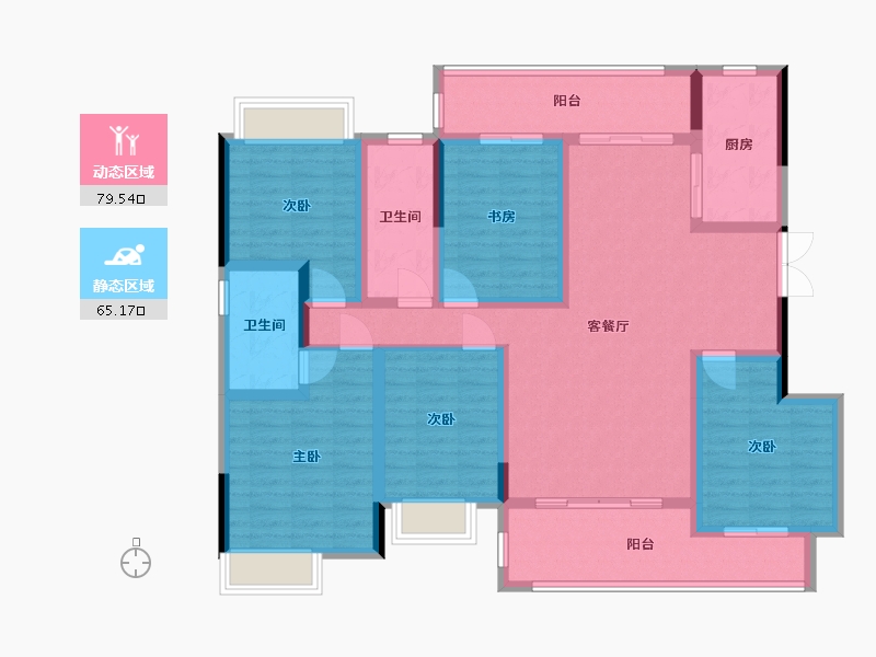 广西壮族自治区-桂林市-伴山云庐-133.93-户型库-动静分区