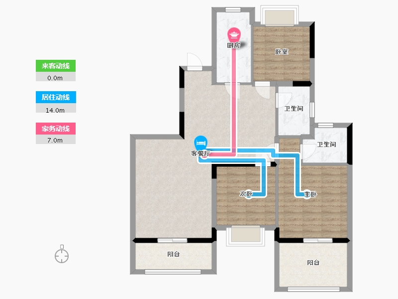 江苏省-无锡市-恒大观澜府-100.00-户型库-动静线