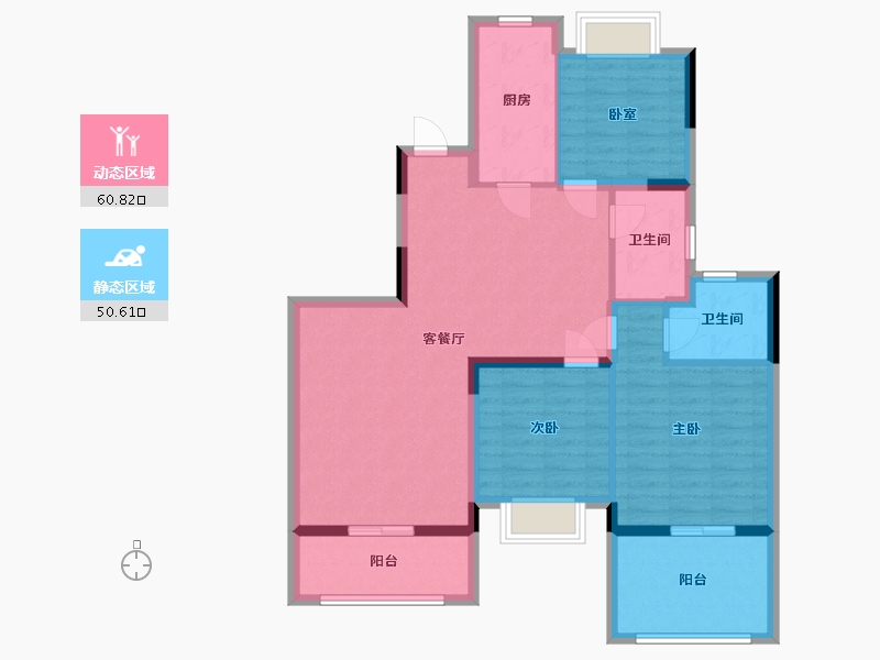 江苏省-无锡市-恒大观澜府-100.00-户型库-动静分区