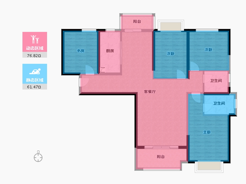 福建省-泉州市-东海湾门第-124.00-户型库-动静分区