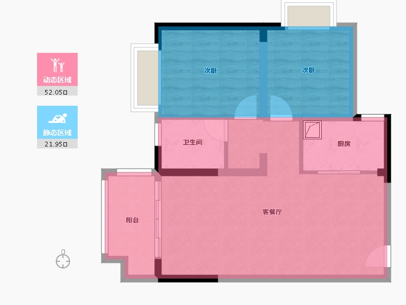 福建省-泉州市-东海湾门第-66.00-户型库-动静分区