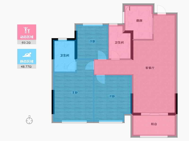 福建省-福州市-国贸润原-68.83-户型库-动静分区