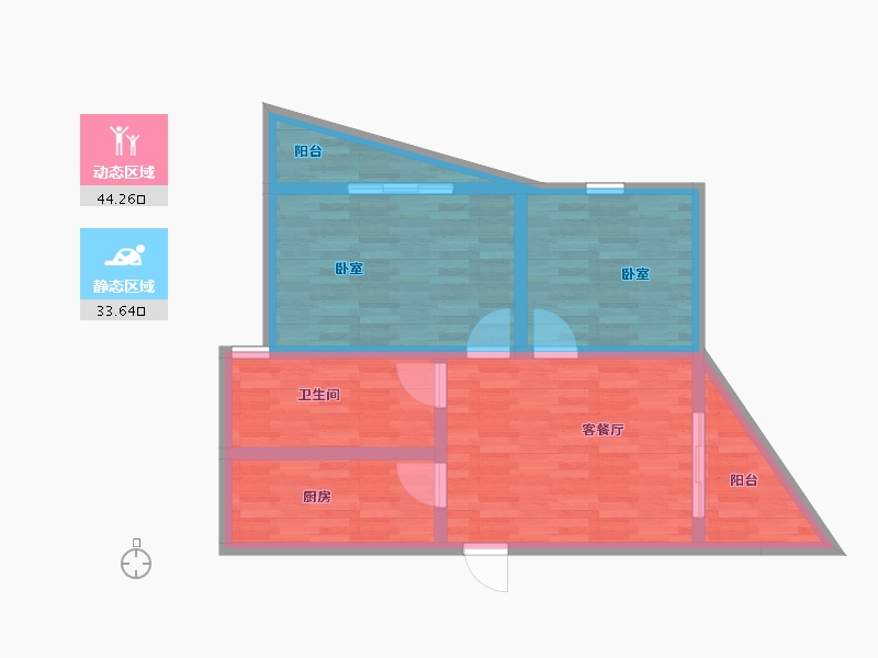 广西壮族自治区-南宁市-城市花园-68.59-户型库-动静分区