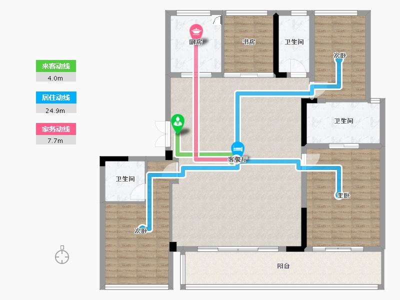 浙江省-宁波市-绿城·春熙潮鸣-185.00-户型库-动静线