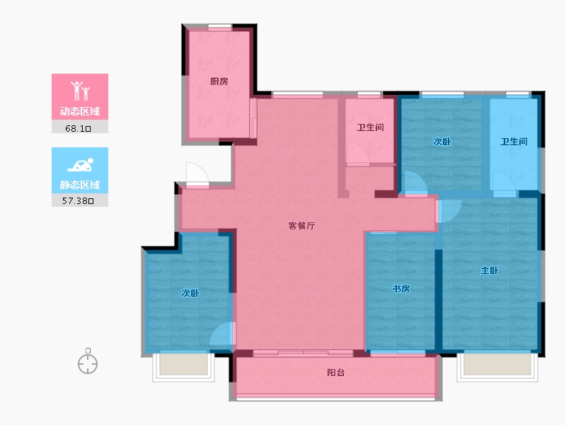 山东省-潍坊市-德润天宸-125.00-户型库-动静分区