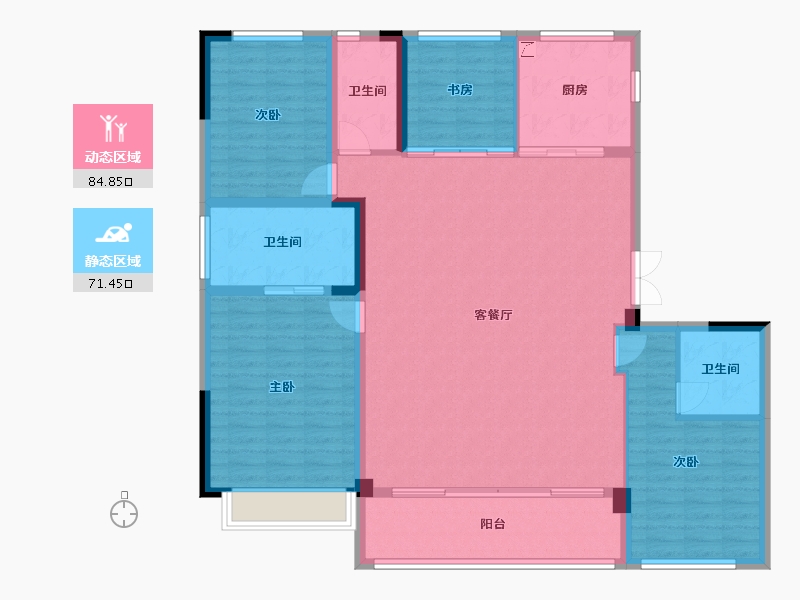 浙江省-宁波市-绿城·春熙潮鸣-180.00-户型库-动静分区