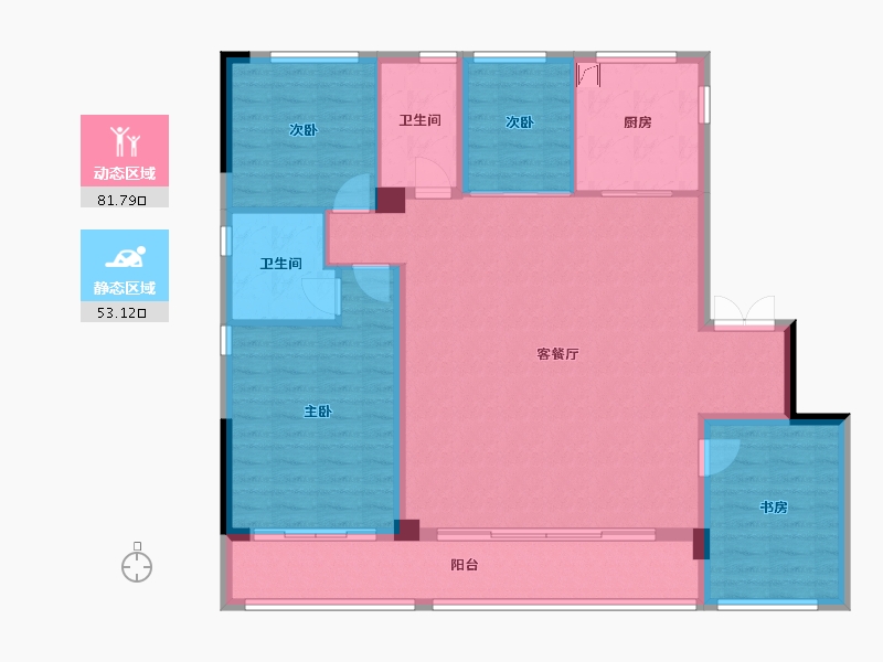 浙江省-宁波市-绿城·春熙潮鸣-149.00-户型库-动静分区