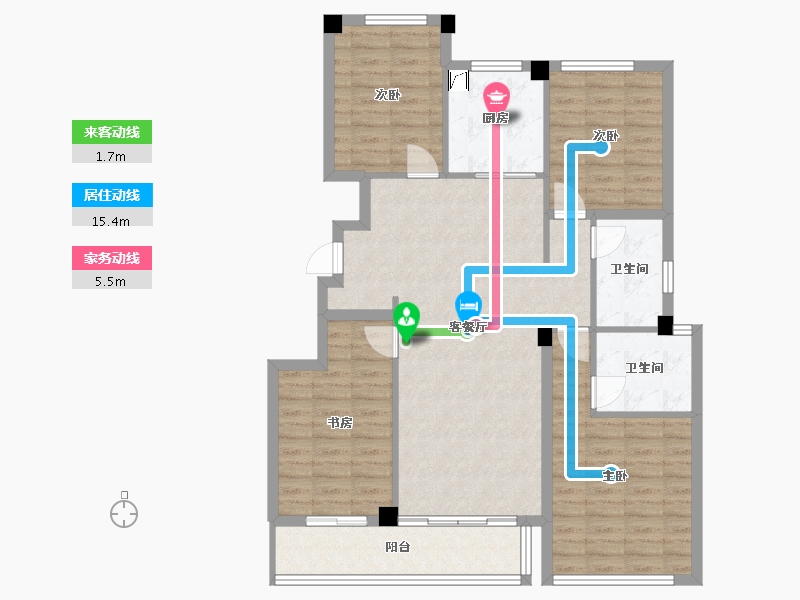 浙江省-宁波市-绿城·春熙潮鸣-135.00-户型库-动静线